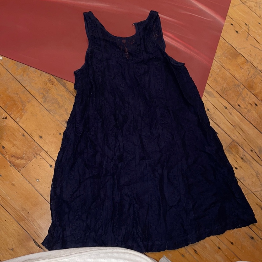 navy lace dress